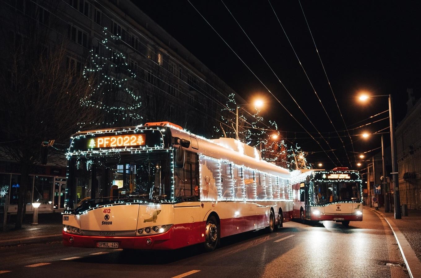 Vánoční trolejbusy v Ústí nad Labem