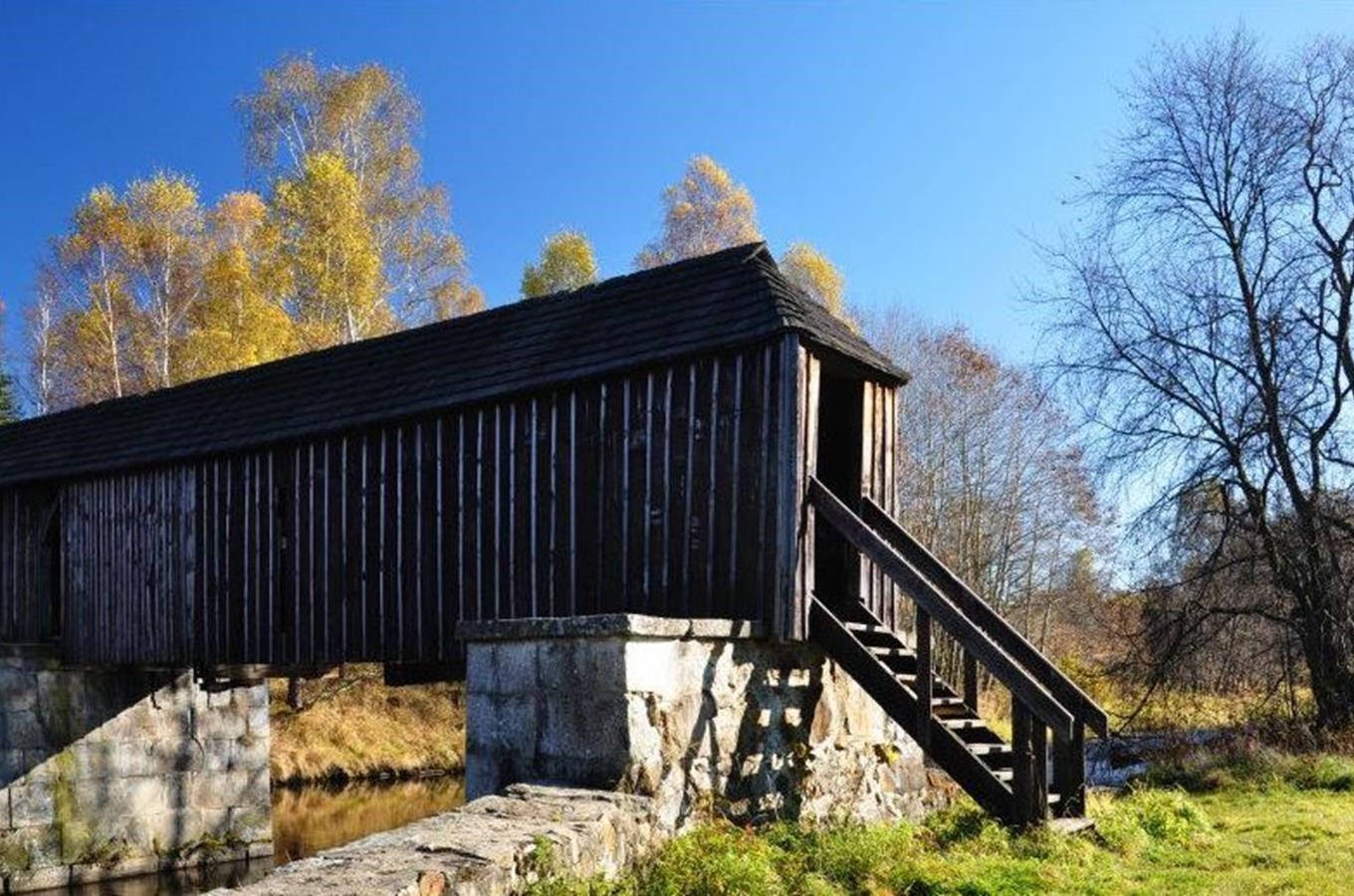Krytý dřevěný most Rechle u Lenory