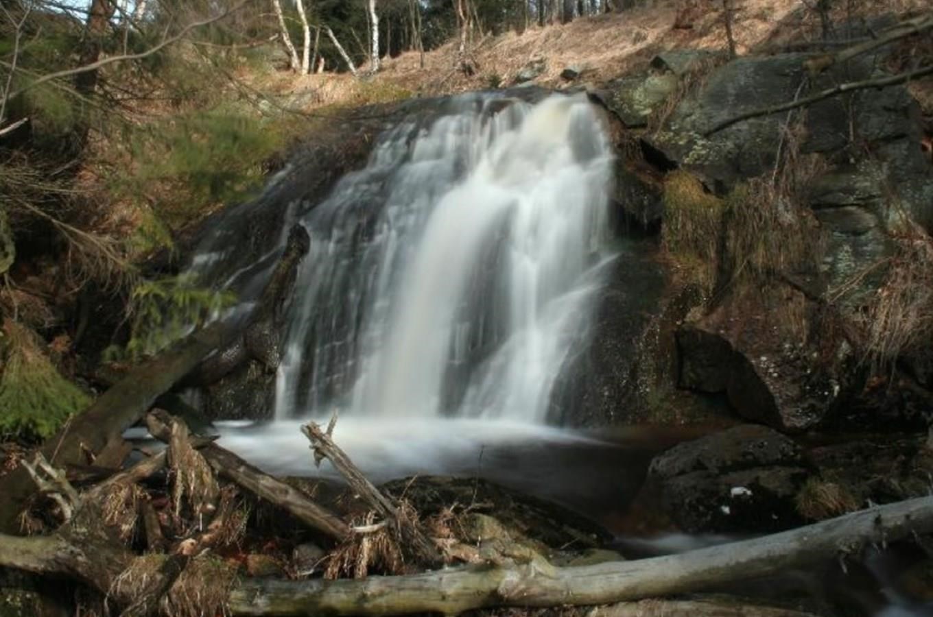 Helenčiny vodopády na potoku Lužec
