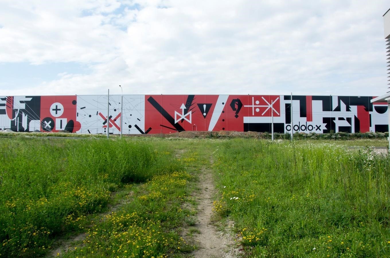 Mural na skladištní hale CTPark v Plzni