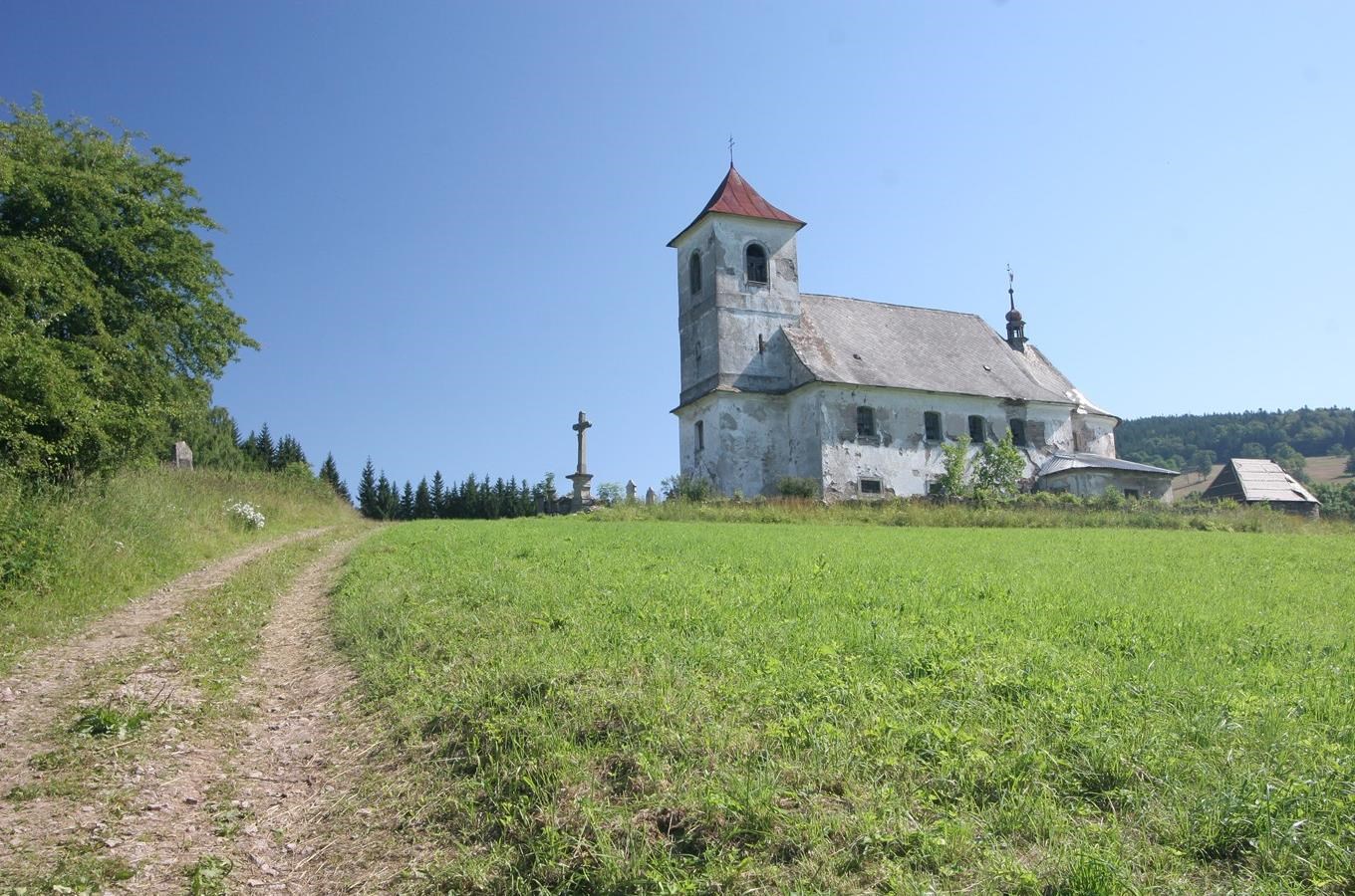 Zbytky vesnice Vrchní Orlice na Rychnovsku 